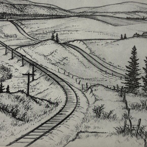 Andrew Butler "Mount Holly" Art 1930s Print Treasury Collection Sketch Vintage - Picture 3 of 10